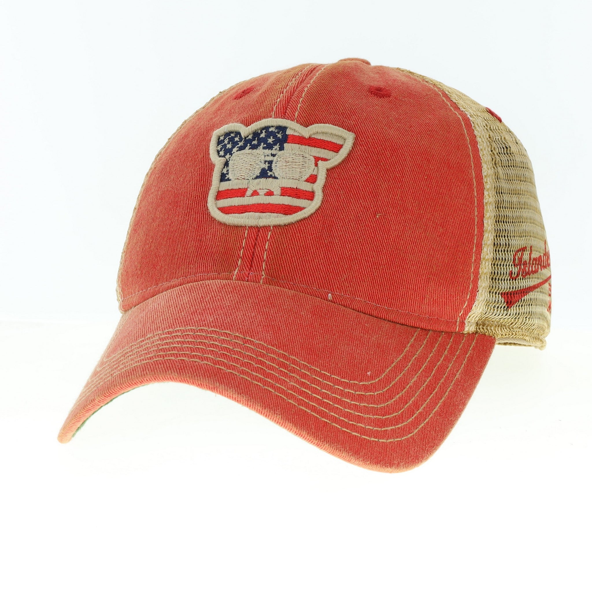 Islanders Pig Face American Flag Trucker Hat - Youth