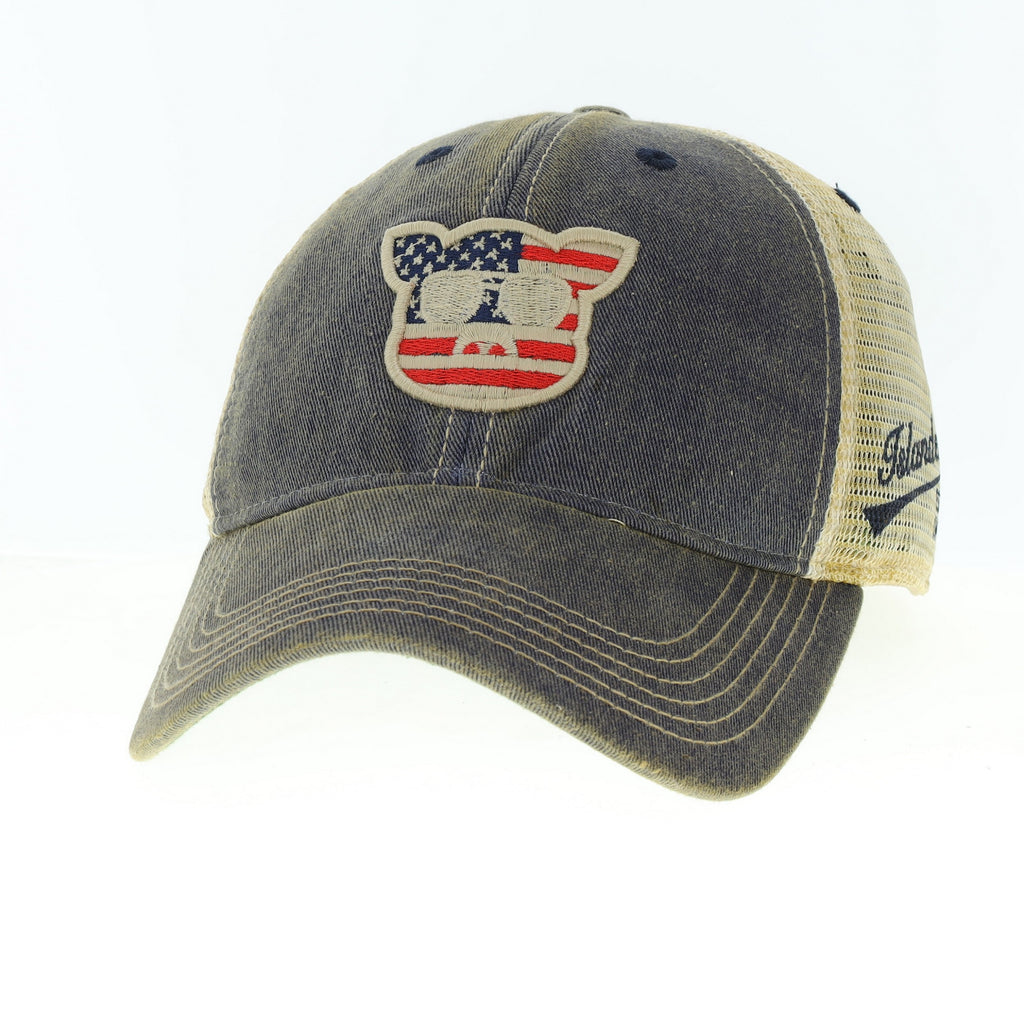 Islanders Pig Face American Flag Trucker Hat - Youth