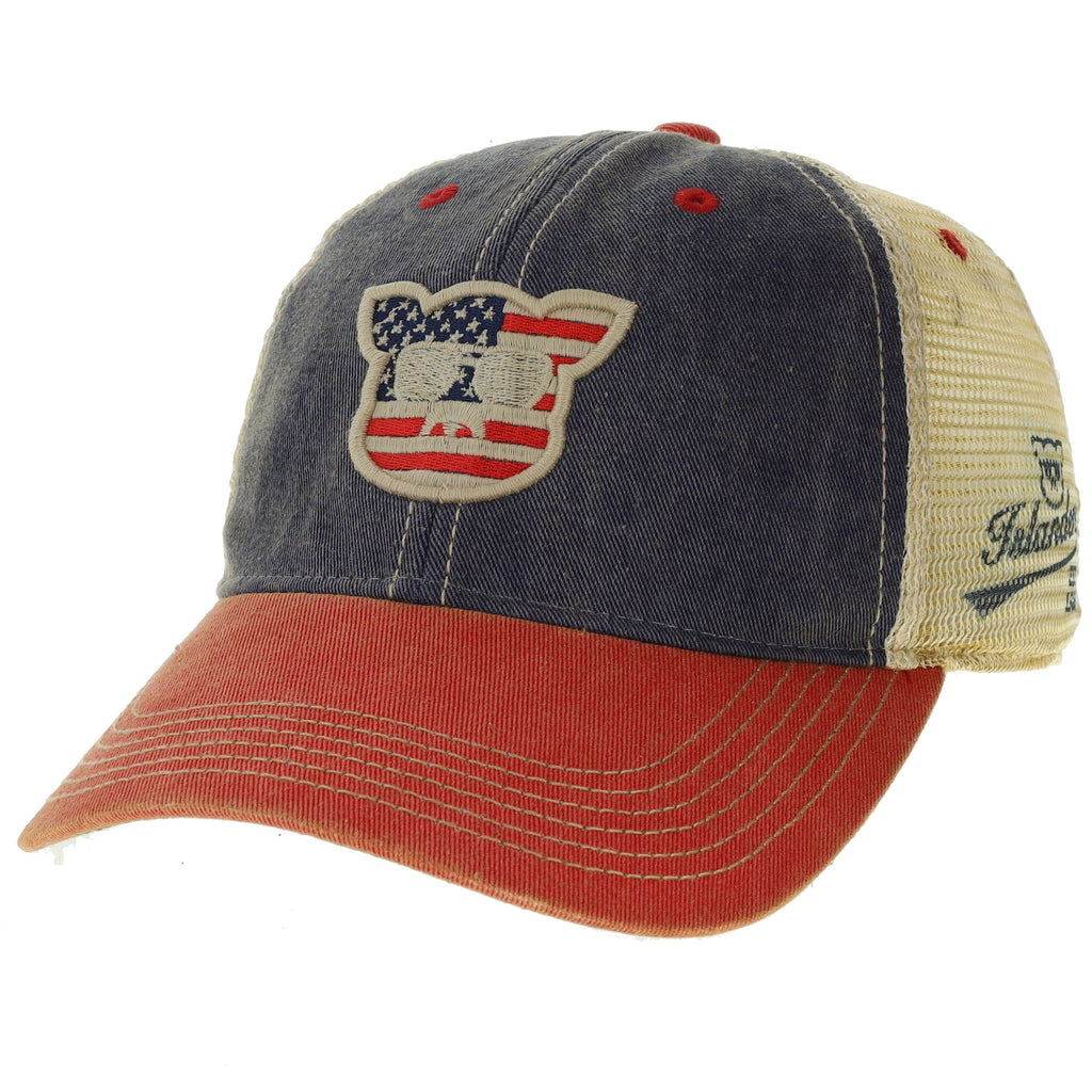 Islanders Pig Face American Flag Trucker Hat