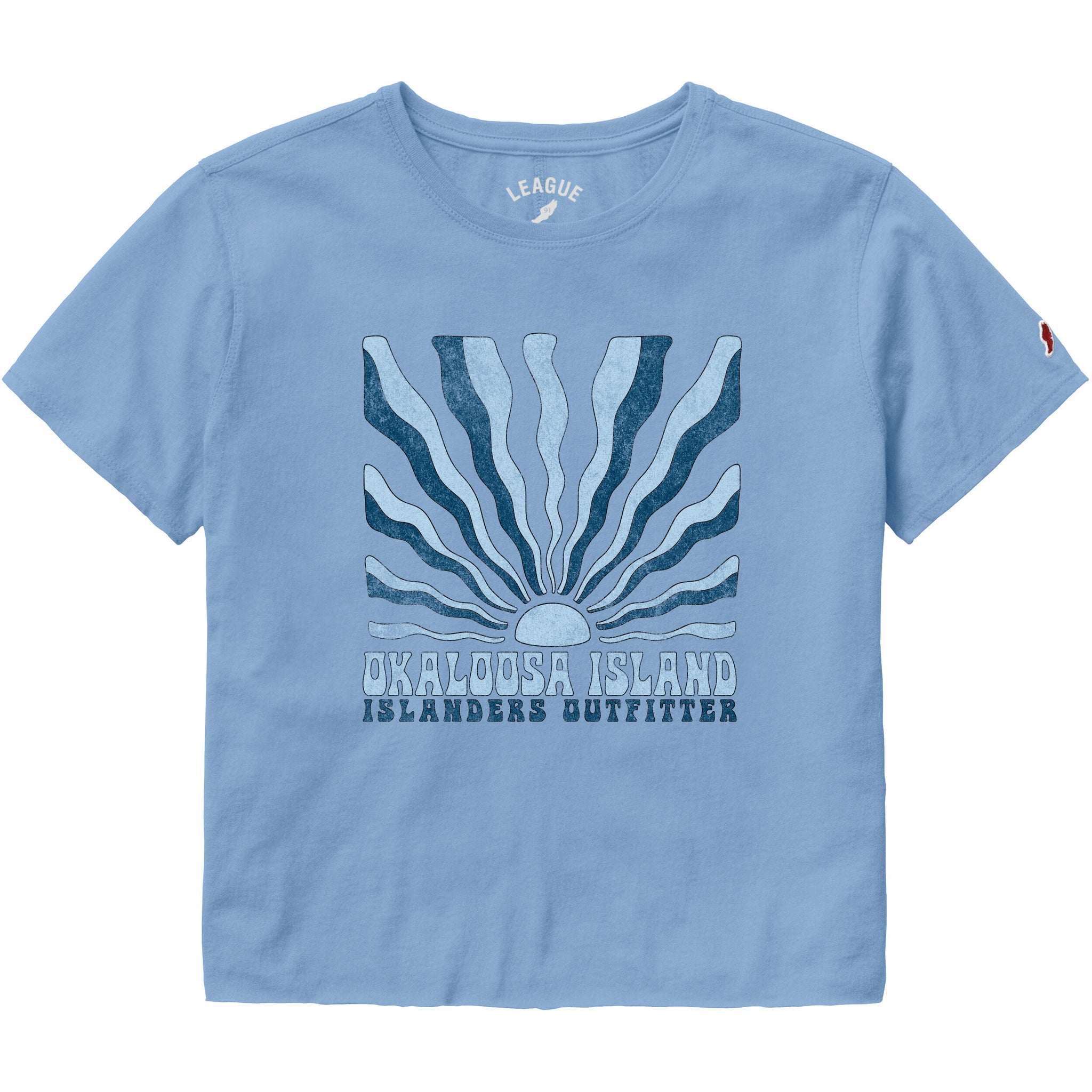 Islanders Ultraviolet Crop Tee -Powder Blue