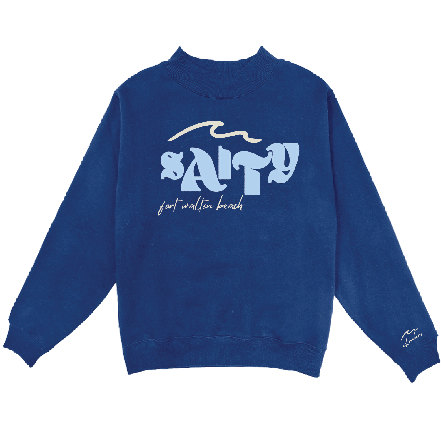 Islanders Salty Mock Neck Royal Blue