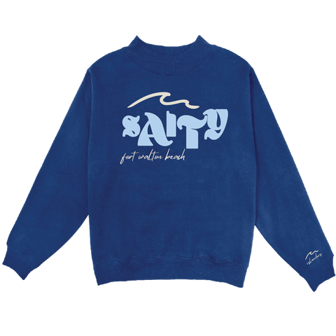 Islanders Salty Mock Neck Royal Blue