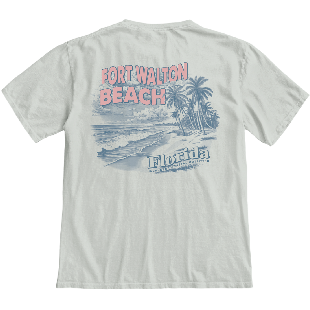 Islanders Best of Times Beach Palm Tee Cement -COMING SOON