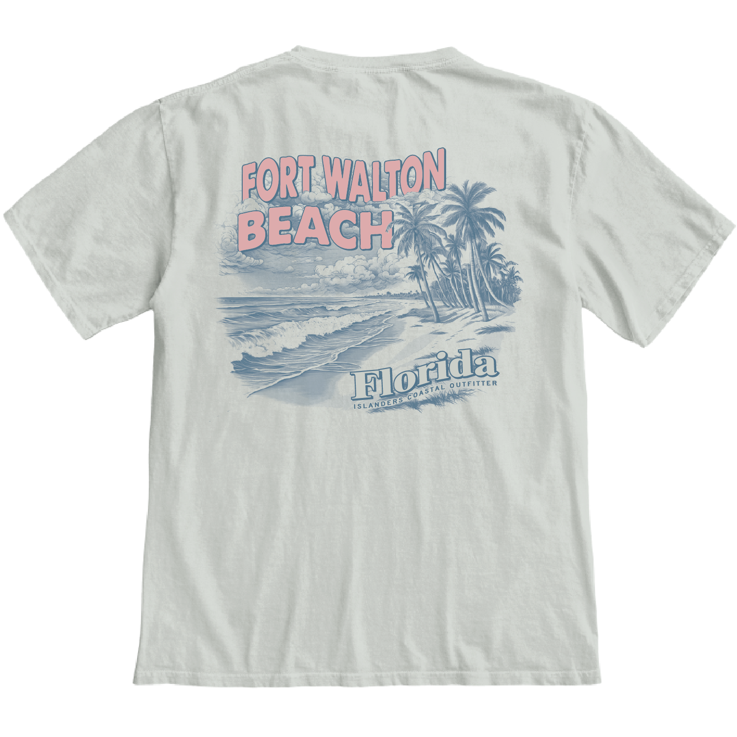 Islanders Best of Times Beach Palm Tee Cement -COMING SOON
