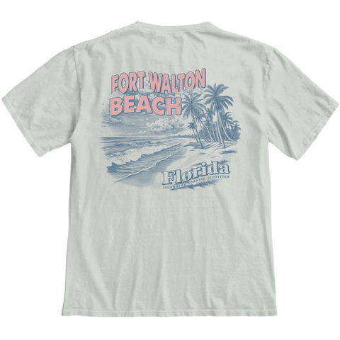 Islanders Best of Times Beach Palm Tee Cement -COMING SOON