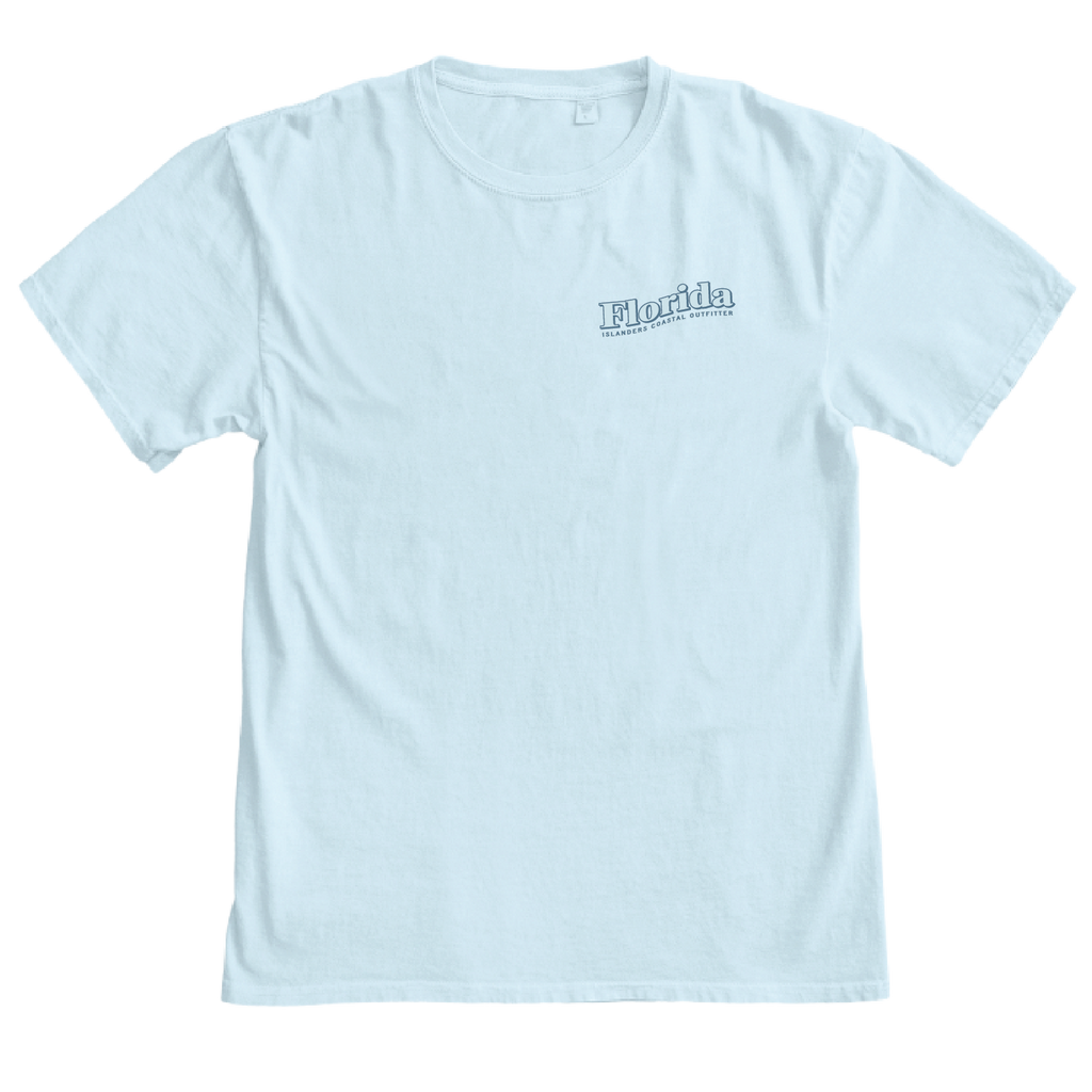 Islanders Best of Times Beach Palm Tee Powder Blue -COMING SOON