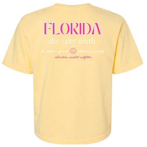 Islanders The Salty South Florida Crop Tee - Butter