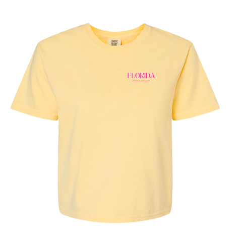 Islanders The Salty South Florida Crop Tee - Butter