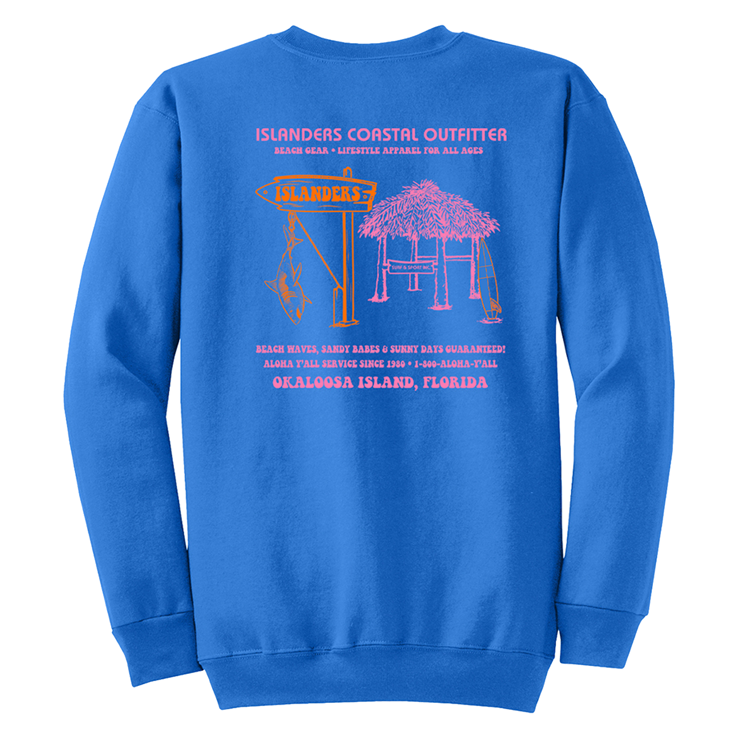 islanders gear Islanders Tiki Retro Ad Crew Sweatshirt