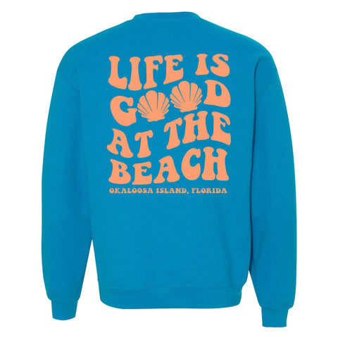 Islanders Life is Good Crew Sweatshirt - Sapphire