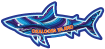 Steamboat Sticker Hippie Shark Okaloosa Island