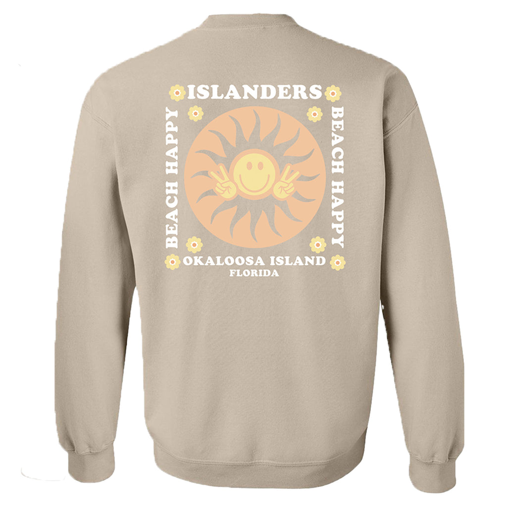 Islanders Beach Happy Crew Sweatshirt - Sand