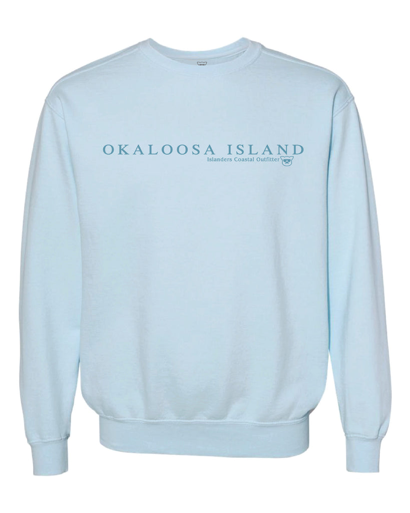 Islanders Simple Okaloosa Island Comfort Colors Sweatshirt - Chambray/Ink