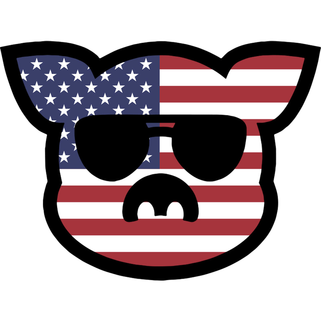 Islanders American Flag Pig Face Magnet