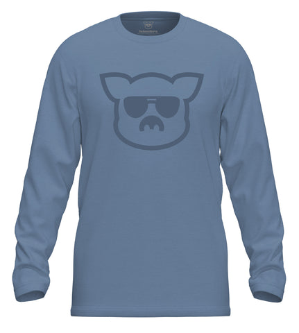 Islanders Pig Face Long Sleeve T-Shirt - Blue Jean