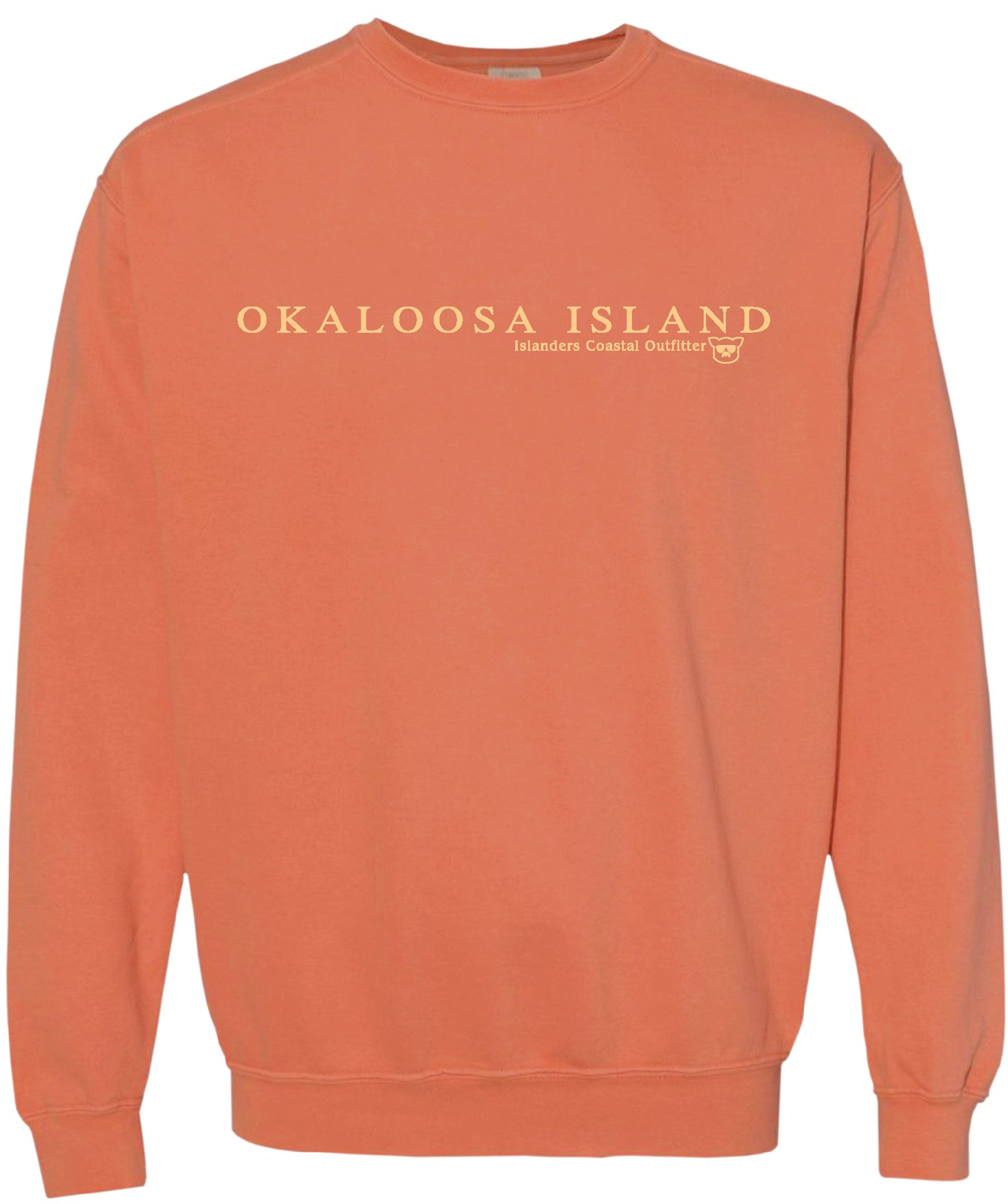 Islanders Simple Okaloosa Island Comfort Colors Sweatshirt - Terracotta/Ink