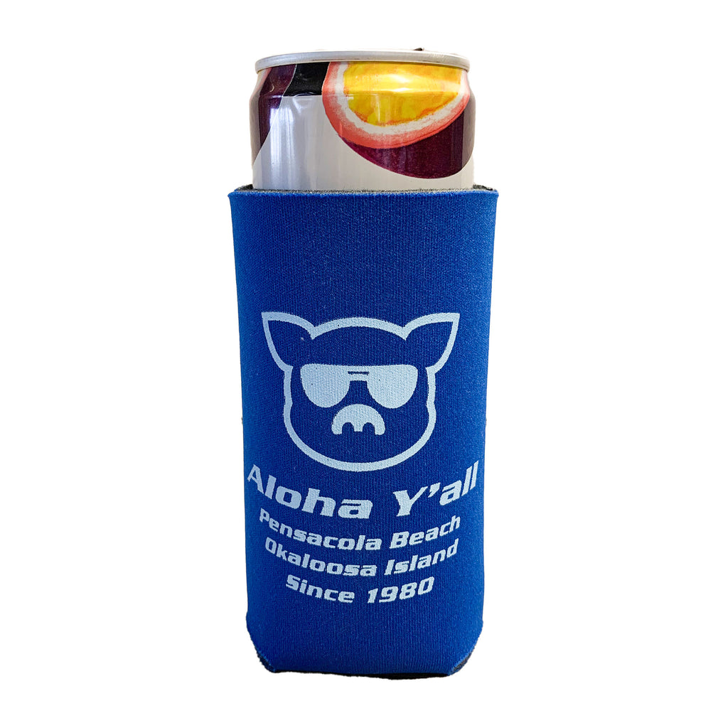 Slim Can Drink Koozies Royal Blue