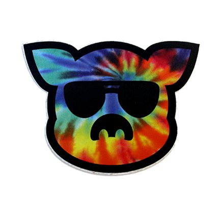 Islanders Tie Dye Pig Face Sticker