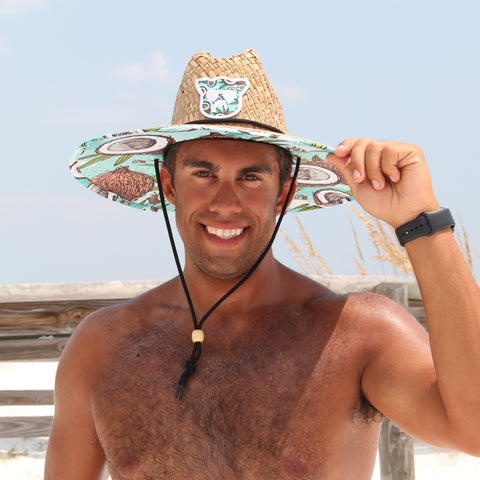 Islanders Helix Red Straw Hat