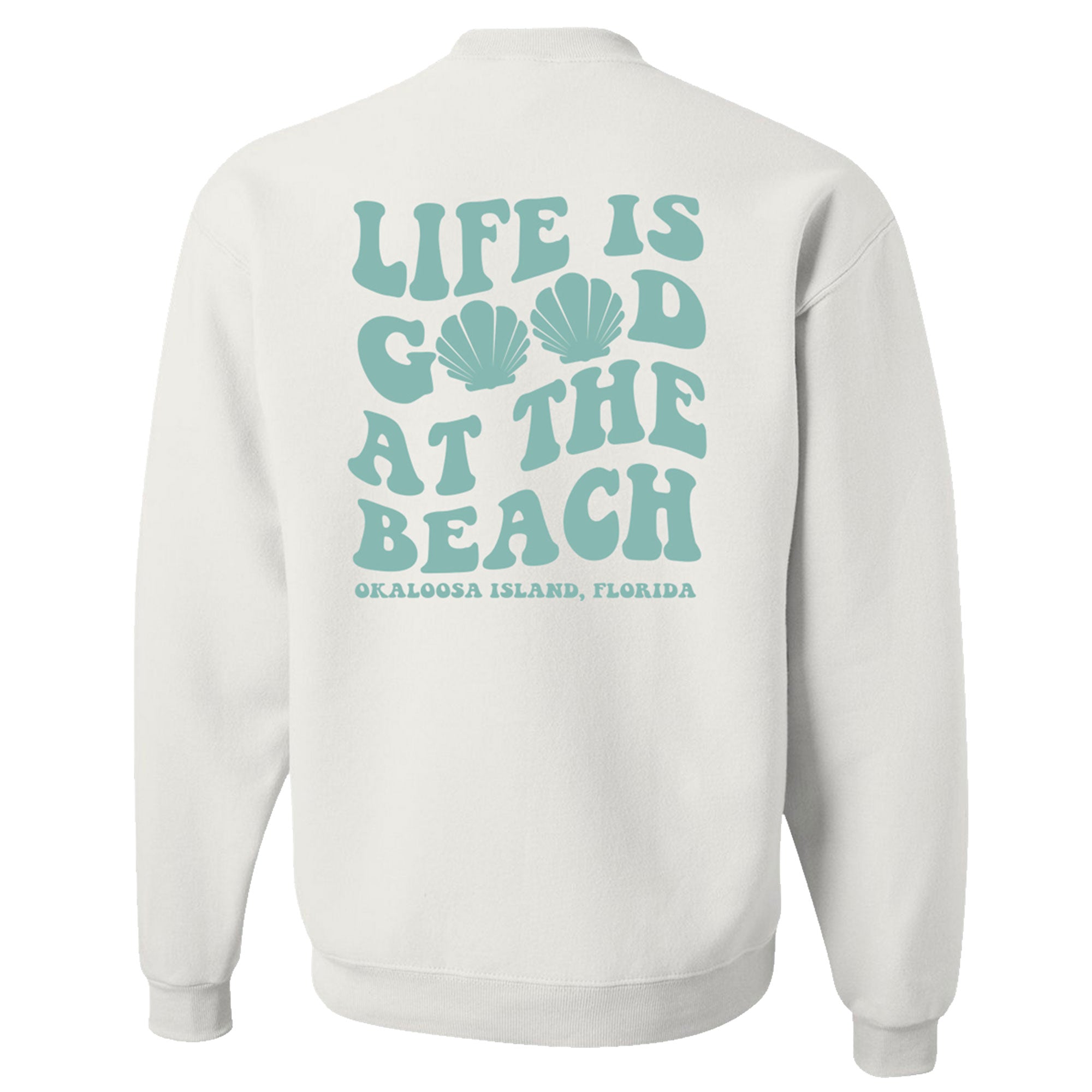 Islanders Life is Good Crew Sweatshirt - White